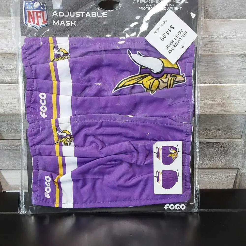 NFL Minnesota Vikings Adjustable Mask | FOCO | Adult